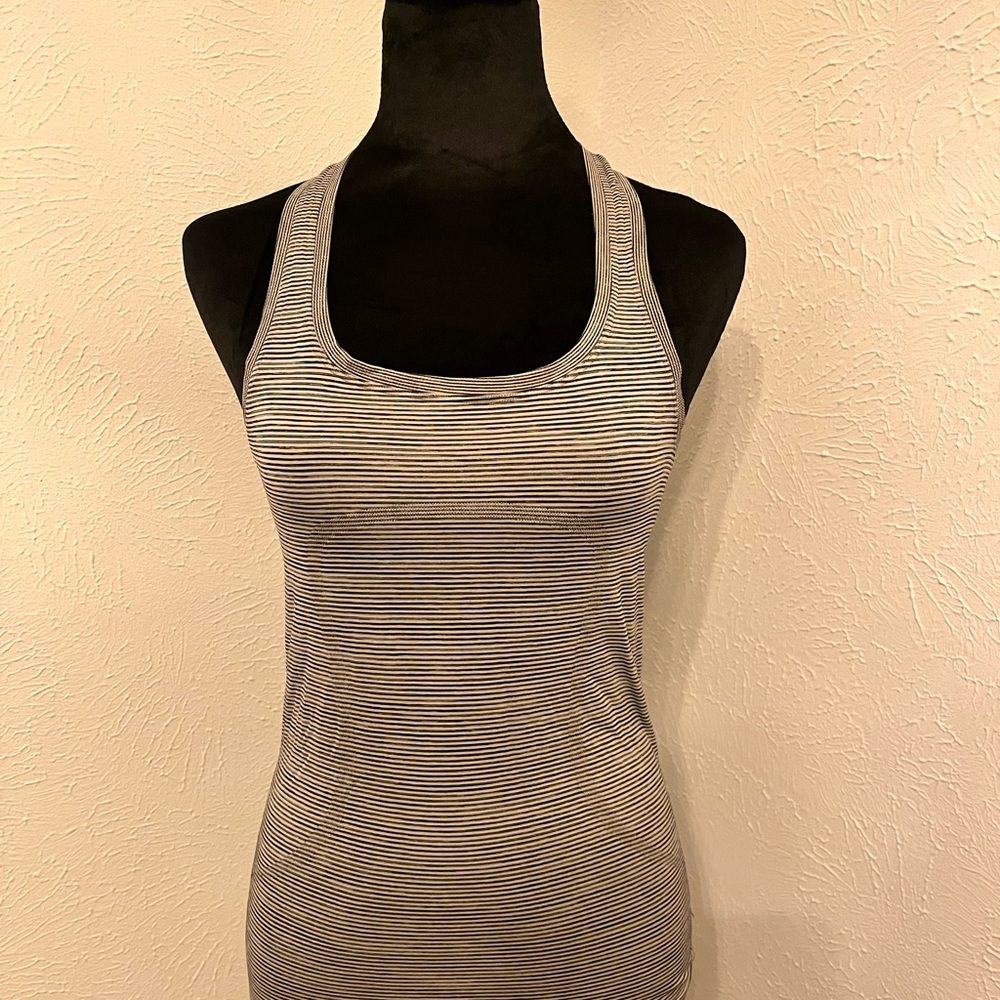 Lululemon Striped Black and White Women's Tank